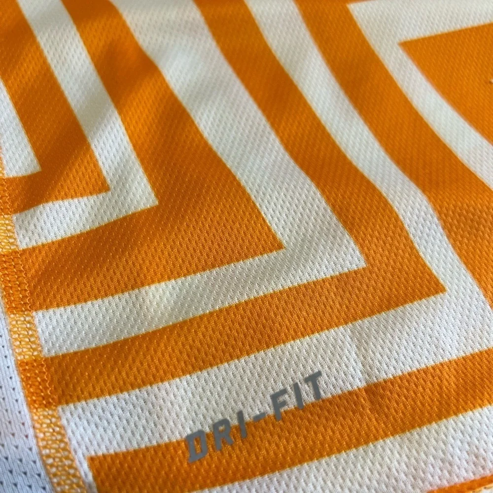Nike Orange and White Dri-Fit Tank Top